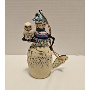 Jim Shore Christmas Snowman Owl Hanging Ornament 2014